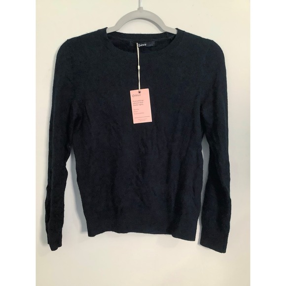 Quince Sweaters - Quince XS Mongolian Cashmere Crewneck Sweater Black Pre-Owned